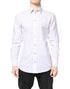 Dolce & Gabbana White Stripes Cotton GOLD Formal Dress Shirt